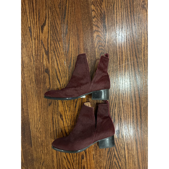 Jeffrey Campbell Ankle Boots Size 38.5 Burgundy - Picture 4 of 10